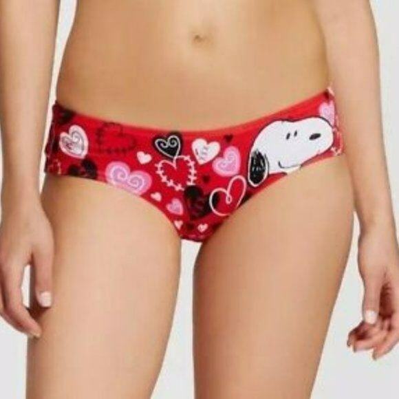 Briefly Stated Peanuts Snoopy Valentine Hipster Size XSmall - Picture 1 of 7